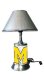 Michigan Wolverines Lamp with chrome shade