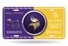Minnesota Vikings Metal License Plate, Auto Tag