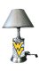West Virginia Mountaineers Lamp with chrome shade