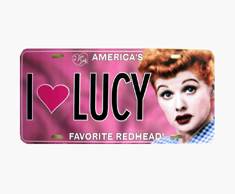 lucille ball license plate