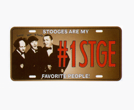 three stooges license plate